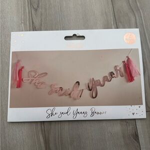 Pink 'She Said Yaaas' Banner